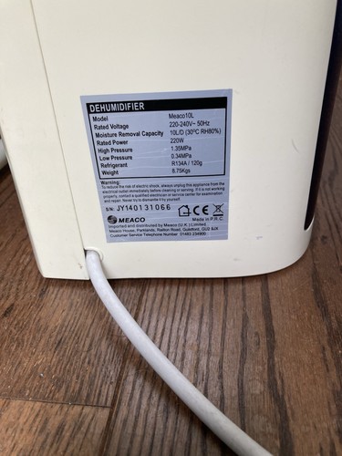 Dehumidifier meaco 10l spares - meaco,